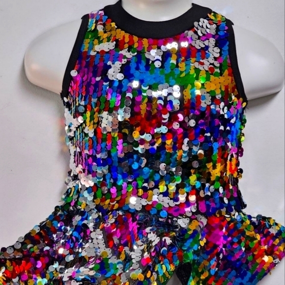 Revolution Other - Revolution Dance colorful modern sequin tutu size Large Child